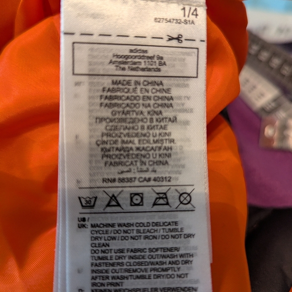 Adidas 3-Stripes BSC 3S Puffy Hooded Jacket Orange Size XL  HG4885 - Picture 7 of 9